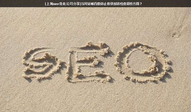 [上海seo優(yōu)化公司分享]當(dāng)網(wǎng)站被百度停止收錄時(shí)該檢查哪些方面？